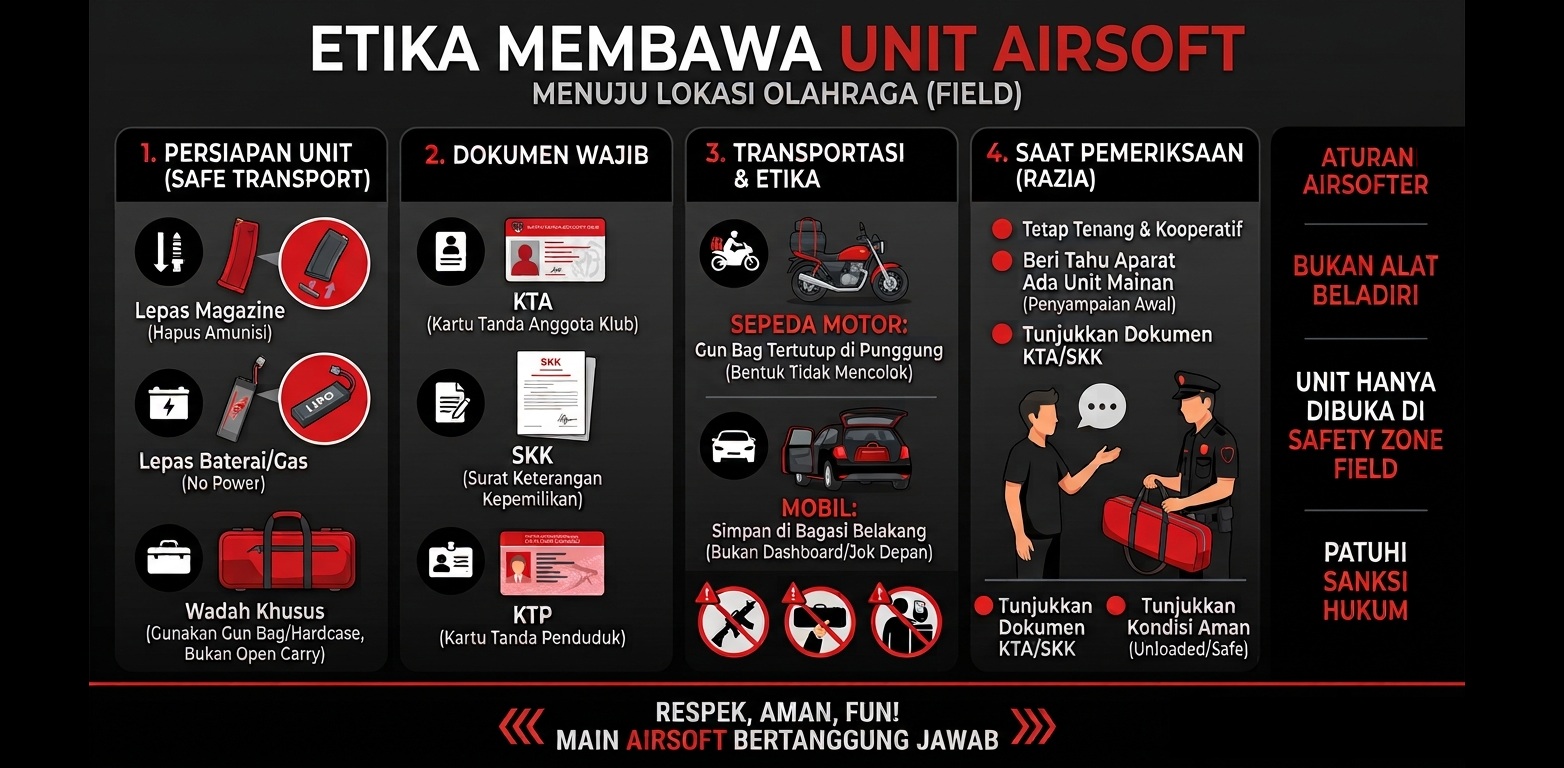 ETIKA MEMBAWA UNIT AIRSOFT